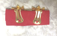 Vintage KENZO golden sun, star shape mod earrings. Chic, mod, and rare masterpiece jewelry. Great gift idea. 060905r1