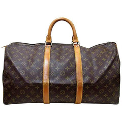 Vintage Louis Vuitton monogram travel keepall 50 duffle bag. Bandouliere purse. Great vintage condition. Unisex use for all generations.