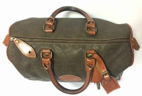 Vintage Mulberry khaki green scotchgrain duffle purse with brown leath –  eNdApPi ***where you can find your favorite designer  vintages..authentic, affordable, and lovable.