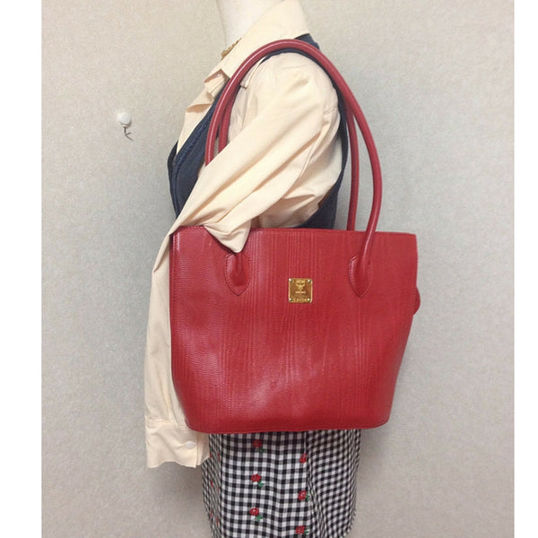 MCM Tote in Red