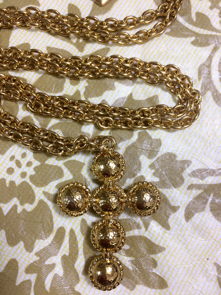Vintage Moschino Necklace Gold Tone Choker Necklace Moschino 