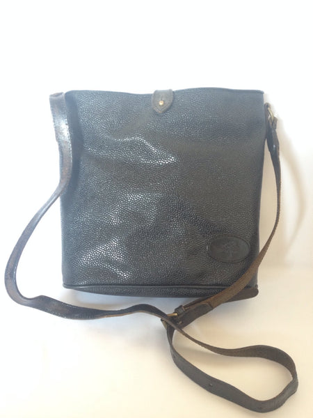 Mulberry, Bags, Vintage Mulberry Scotchgrain Made In England Crossbody  Black