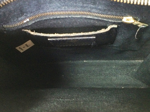 Marge Sherwood Black Lizard Embossed Leather Grandma Tote Bag at FORZIERI