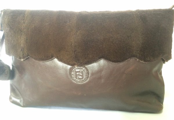 80's vintage FENDI dark brown large leather clutch purse, pouch, toile –  eNdApPi ***where you can find your favorite designer  vintages..authentic, affordable, and lovable.
