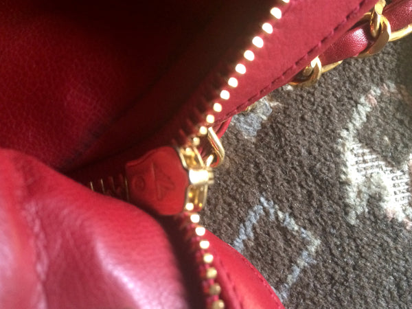 Chanel 1980s Red Lambskin Single Strap Tote · INTO