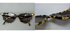 80's vintage Balenciaga French made tortoiseshell style marble brown frame sunglasses. Original mod style. 170208