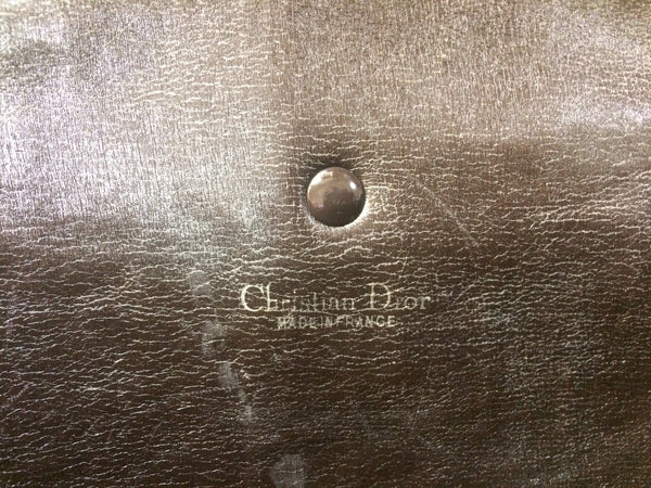 CHRISTIAN DIOR Trotter vintage 2-step flap Messenger Shoulder Bag Beige x  Brown