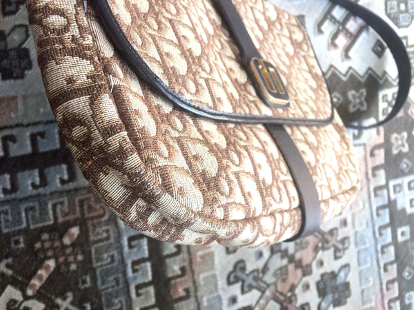 Vintage Christian Dior beige and brown trotter jacquard and leather co –  eNdApPi ***where you can find your favorite designer  vintages..authentic, affordable, and lovable.
