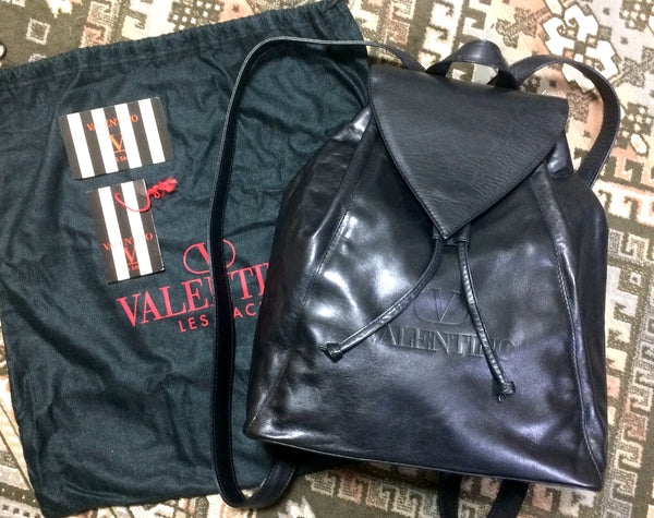 Vintage Valentino black nappa leather bolide style bag with a large V –  eNdApPi ***where you can find your favorite designer  vintages..authentic, affordable, and lovable.