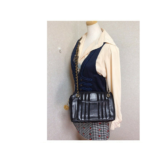 Vintage Chanel Vertical Quilted Camera Bag Shoulder Bag by Chanel