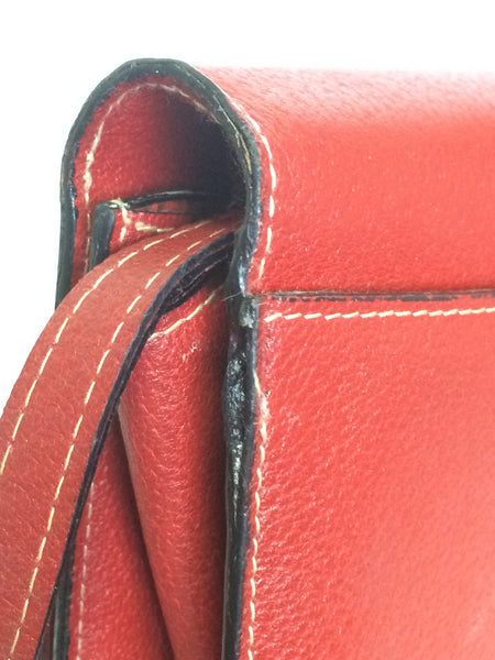 Vintage Valentino Garavani orange red leather clutch shoulder bag with –  eNdApPi ***where you can find your favorite designer  vintages..authentic, affordable, and lovable.
