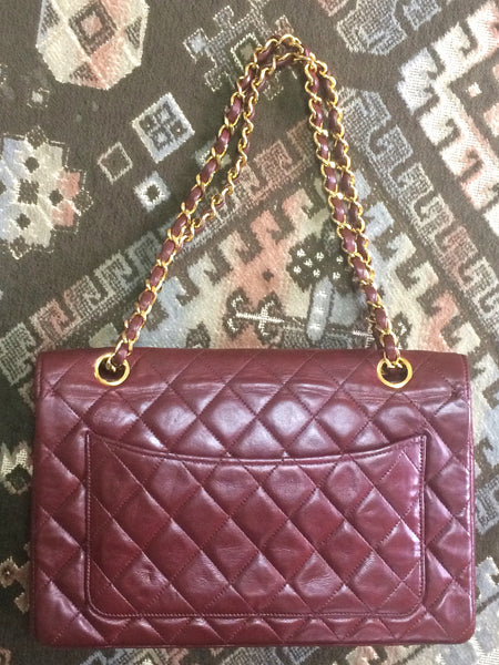 70's, 80's Vintage Chanel wine, bordeaux lambskin rare 2.55 double fla –  eNdApPi ***where you can find your favorite designer vintages..authentic,  affordable, and lovable.