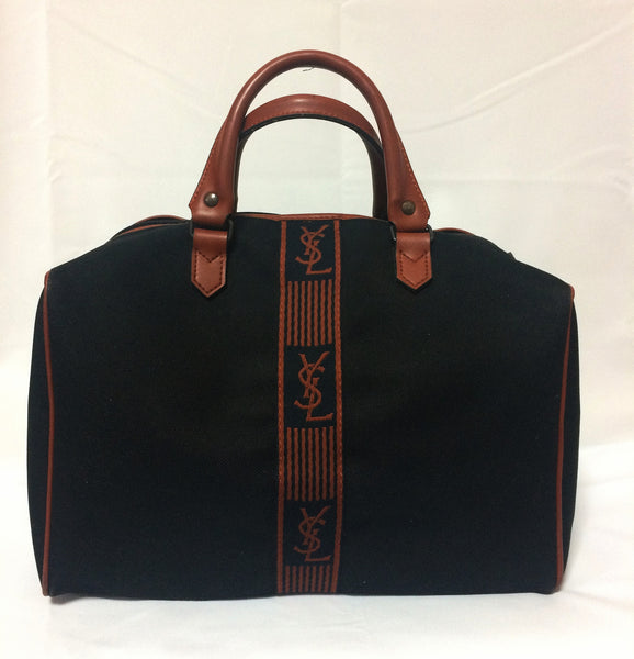 Vintage Yves Saint Laurent black canvas duffle handbag, mini travel ba –  eNdApPi ***where you can find your favorite designer  vintages..authentic, affordable, and lovable.