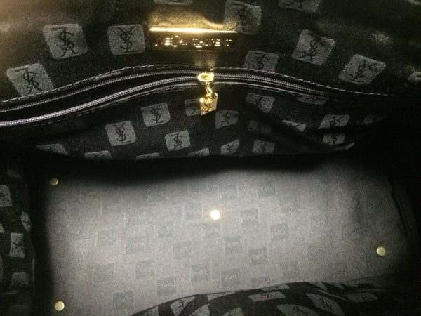 Vintage MCM Bag Handbag Tote Navy Nylon Authentic 