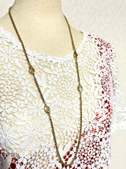 Vintage Christian Dior golden chain necklace with CD charms. Perfect Dior vintage jewelry gift. 050803y1