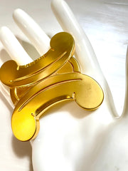 Vintage Celine extra big golden triomphe brooch. Great vintage gift idea. Can be a scarf pin. 070128ac5