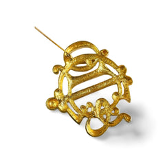 Vintage Christian Dior gold tone detailed design logo brooch. Great vintage gift. 060312ac5
