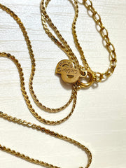 Vintage Christian Dior skinny chain necklace with teardrop faux pearl top. Beautiful vintage jewelry piece. 070131ys5