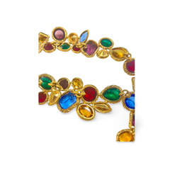 1990s Yves Saint Laurent Gripoix Statement Necklace – Multicolor Glass Gems, Heart Motif, Made in France, Rare Couture Bijoux. 071125ac1