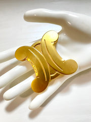 Vintage Celine extra big golden triomphe brooch. Great vintage gift idea. Can be a scarf pin. 070128ac5