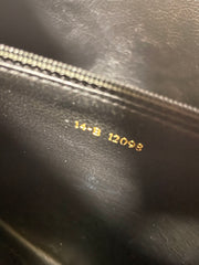 Vintage FENDI pecan stripe large handbag, purse with brown leather trimming and gold tone closure, Fendi classic bag. 070819ac1