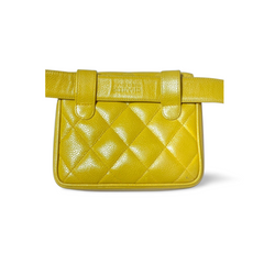 Vintage CHANEL 2.55 yellow caviar fanny pack, waist bag, belt bag and golden CC hock. Would fit waist 28”~ 32”(71-81.5cm). 070107ac1