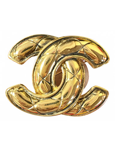 Vintage Chanel large CC brooch. Must have jewelry. Great gift