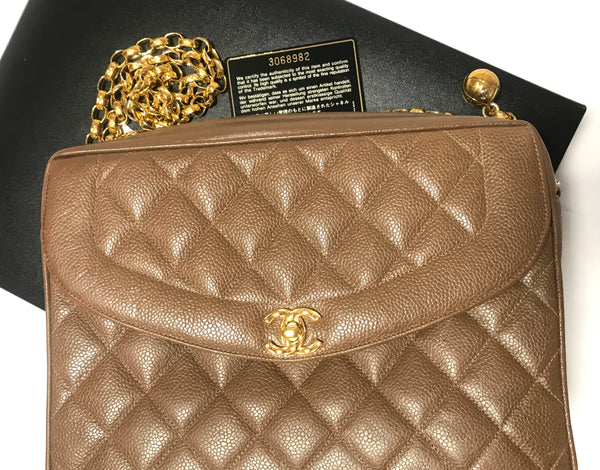 CHANEL, Bags, Chanel Vintage Caviar Black Leather Cc Large Messenger  Crossbody Bag