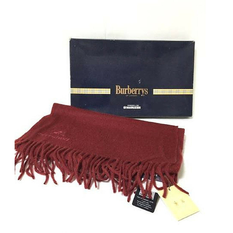 New with tag. Vintage Burberrys wine Bordeaux color cashmere 100% long –  eNdApPi ***where you can find your favorite designer  vintages..authentic, affordable, and lovable.