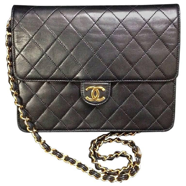 Chanel Vintage CC Flap Shoulder Bag Quilted Lambskin Large at