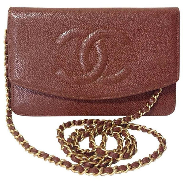 Clutch bag Chanel Brown in Cotton - 36532126