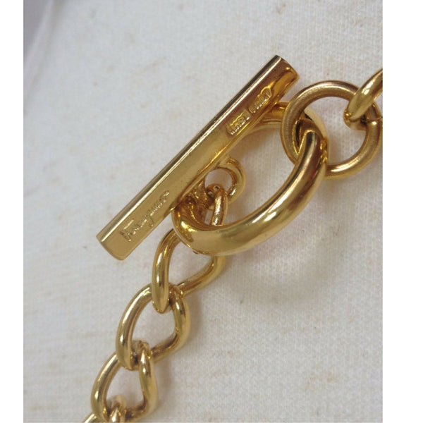 MINT. Vintage Salvatore Ferragamo chain necklace with golden shoe char –  eNdApPi ***where you can find your favorite designer  vintages..authentic, affordable, and lovable.