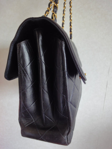 Vintage CHANEL black lambskin 2.55 classic jumbo, large shoulder bag w – eNdApPi  ***where you can find your favorite designer vintages..authentic,  affordable, and lovable.