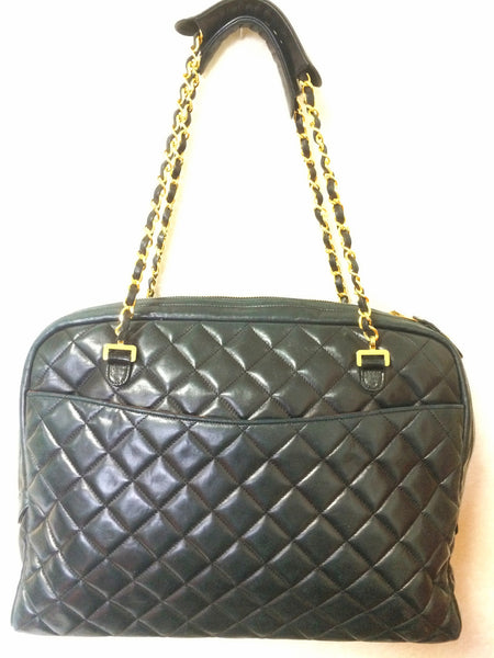 Vintage CHANEL black lambskin large classic bag with double golden cha –  eNdApPi ***where you can find your favorite designer  vintages..authentic, affordable, and lovable.