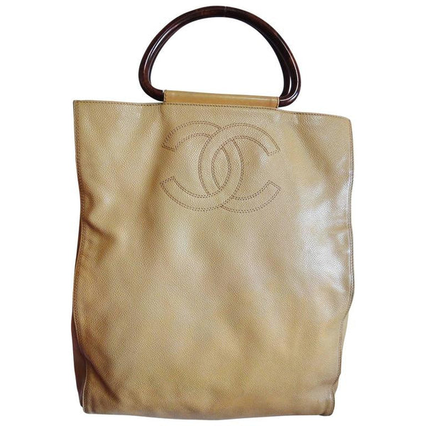 chanel bag shopping tote canvas
