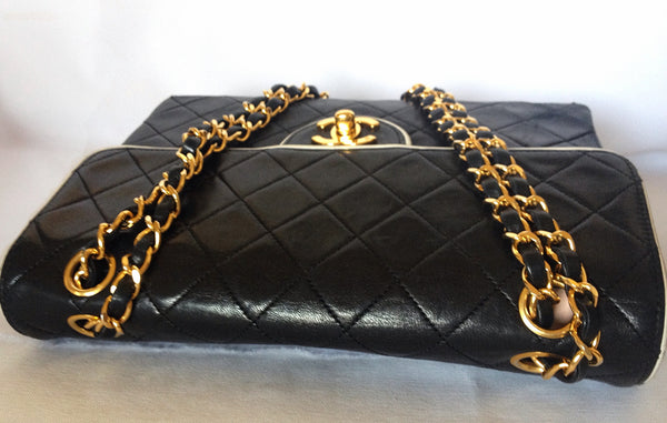 Vintage Chanel black lambskin 2.55 classic shoulder bag with gold chai – eNdApPi  ***where you can find your favorite designer vintages..authentic,  affordable, and lovable.