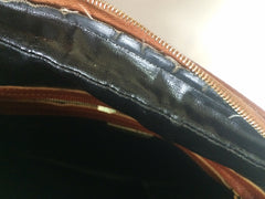 Vintage Bottega Veneta classic black shoulder bag with long brown leather intrecciato straps. Perfect purse for daily use.