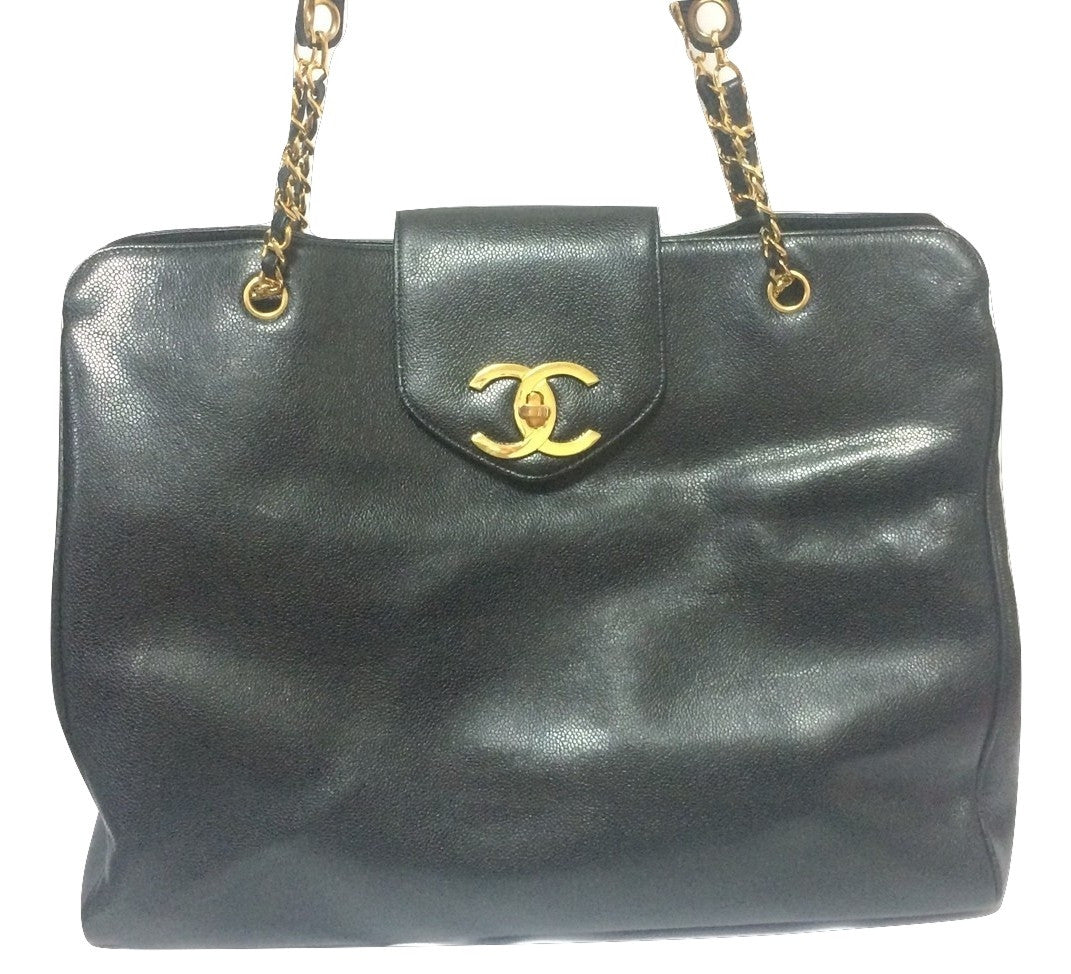 Chanel Classic Jumbo Double Flap Bag Cream Caviar Leather