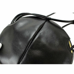 1980s. Vintage BALLY cute duck design black leather and pink ostrich leather combi round shoulder bag, clutch purse. Made in West Germany.