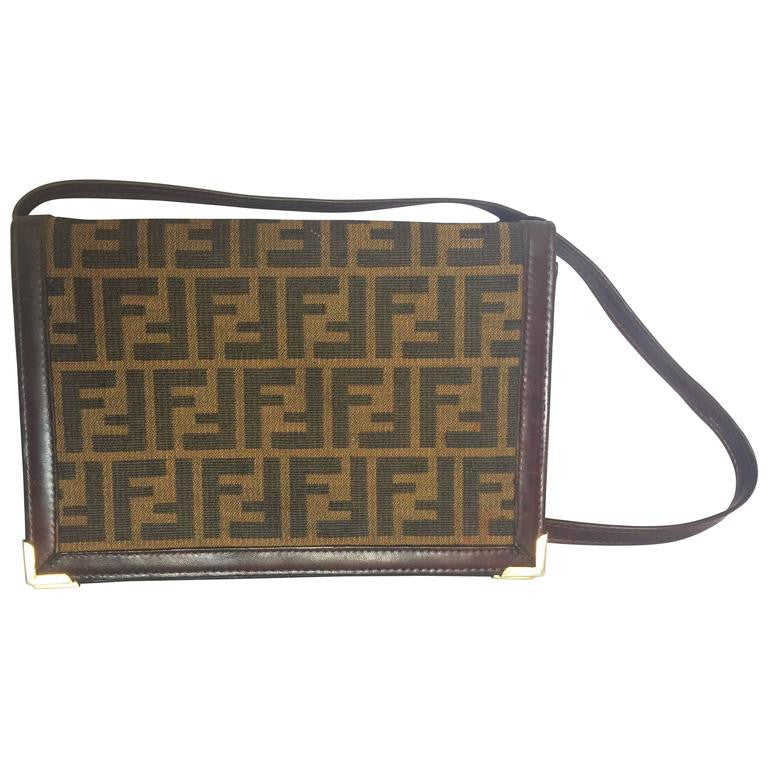 Vintage Fendi jacquard fabric shoulder purse, clutch bag with leather –  eNdApPi ***where you can find your favorite designer  vintages..authentic, affordable, and lovable.