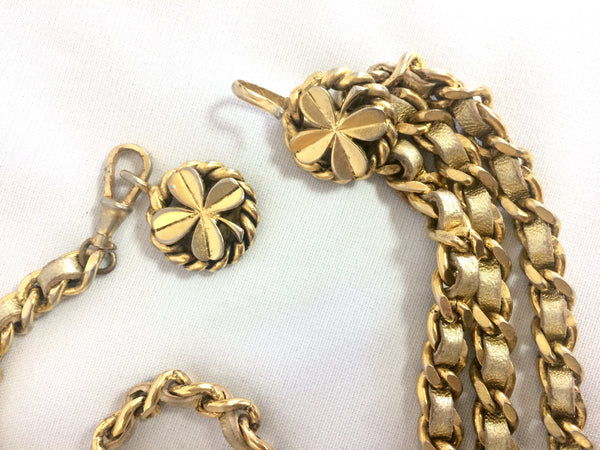 Vintage CHANEL golden double chain belt with logo perfume bottle charm –  eNdApPi ***where you can find your favorite designer  vintages..authentic, affordable, and lovable.