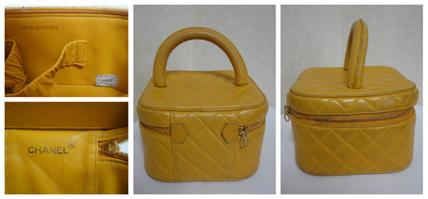 Vintage CHANEL yellow quilted lambskin cosmetic, make up case, vanity –  eNdApPi ***where you can find your favorite designer  vintages..authentic, affordable, and lovable.