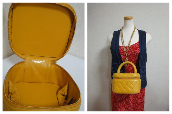 chanel purse yellow