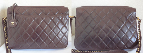 80's vintage Chanel dark brown quilted lambskin shoulder bag with CC m – eNdApPi  ***where you can find your favorite designer vintages..authentic,  affordable, and lovable.