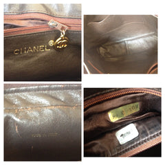 Vintage CHANEL dark brown V stitch suede leather shoulder bag with CC stitch mark and long tassel. Best Chanel purse for fall and winter.