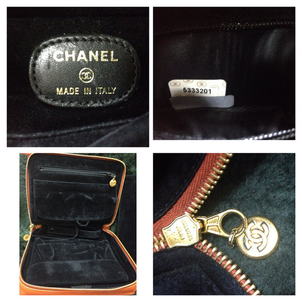 MINT. 90's Vintage CHANEL orange caviarskin travel and cosmetic case p –  eNdApPi ***where you can find your favorite designer  vintages..authentic, affordable, and lovable.