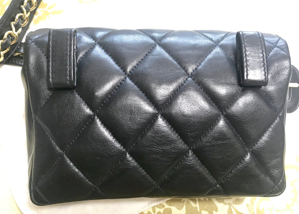 1980s. Vintage CHANEL black lamb leather belt bag, waist bag, fanny pa – eNdApPi  ***where you can find your favorite designer vintages..authentic,  affordable, and lovable.