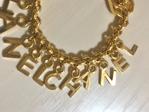 Vintage Chanel Turnlock CC closure and CHANEL letter dangle bracelet. –  eNdApPi ***where you can find your favorite designer  vintages..authentic, affordable, and lovable.