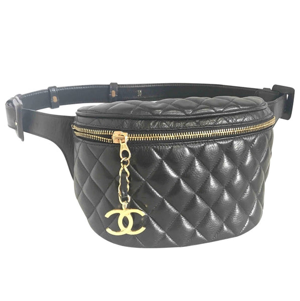 Chanel Fanny Pack Faux Crocodile Embossed Leather Vintage Waist
