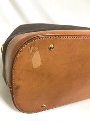 Vintage Celine brown macadam blaison doctor bag with tanned brown leather trimming. Classic unisex use bag. riri zipper